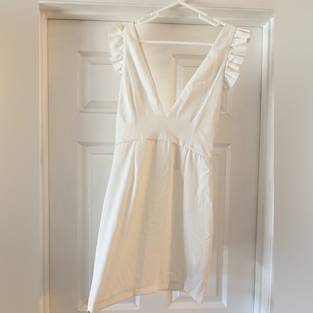 White mini dress